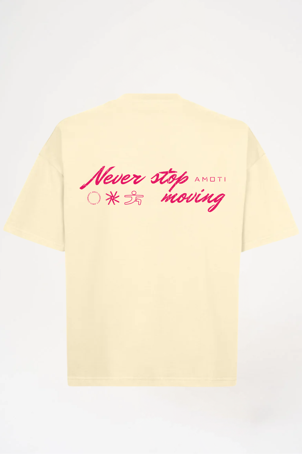 Oversized t-shirt – Never stop moving