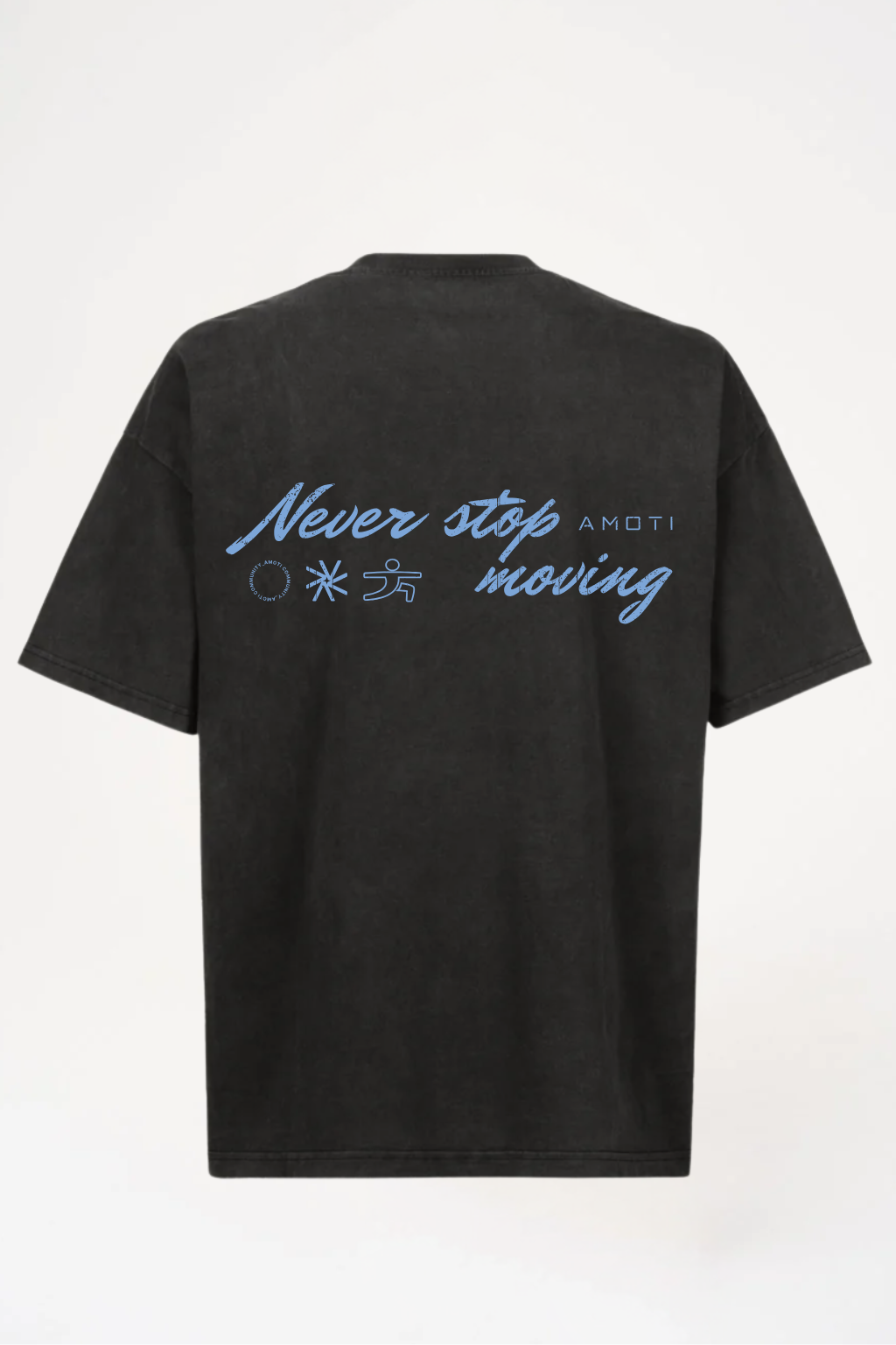Vintage Oversized t-shirt – Never stop moving
